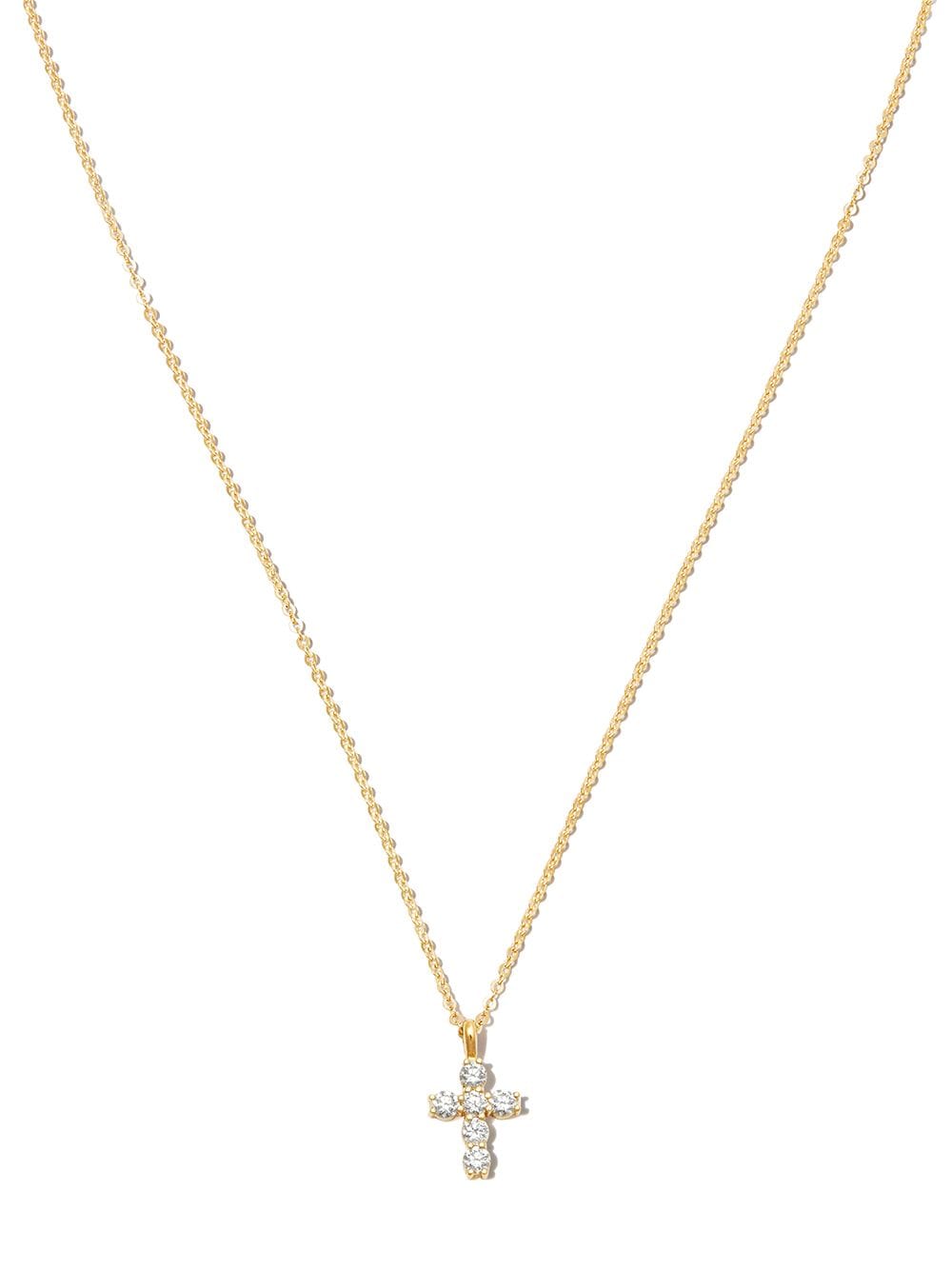 Anita Ko 18kt yellow gold diamond cross necklace von Anita Ko