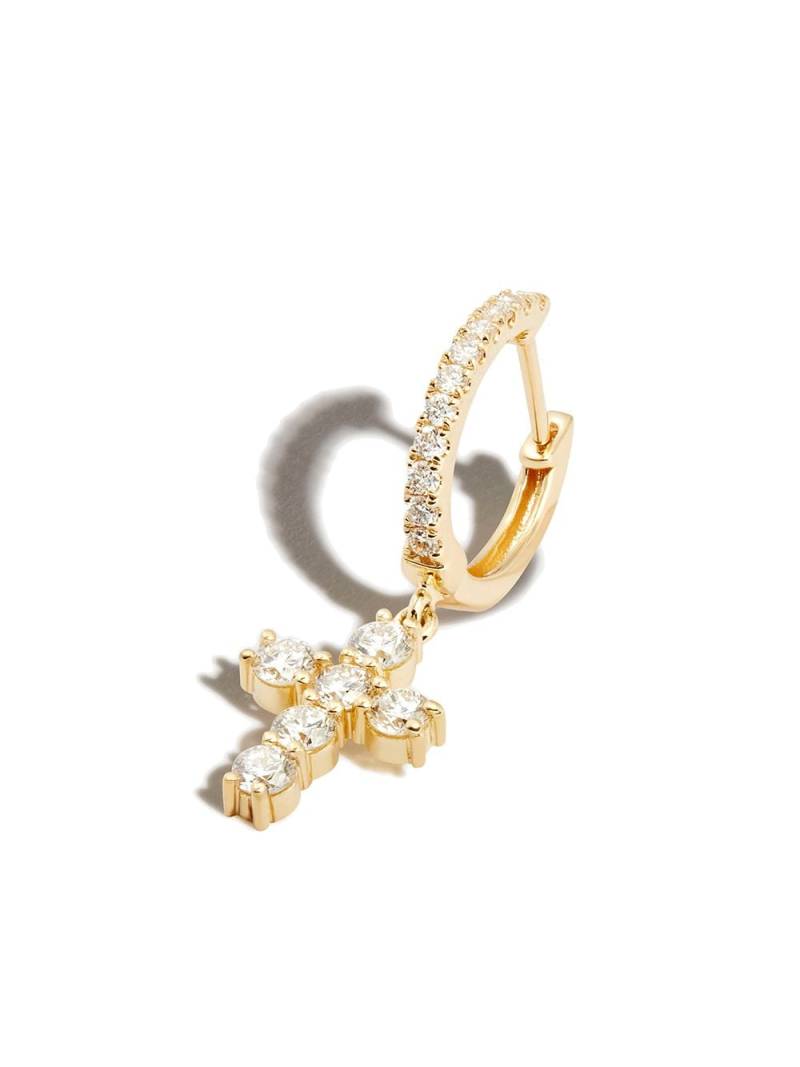 Anita Ko 18kt yellow gold diamond huggie drop earring von Anita Ko