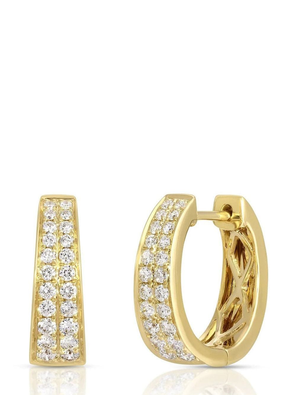 Anita Ko 18kt yellow gold pave Meryl diamond hoop earrings von Anita Ko