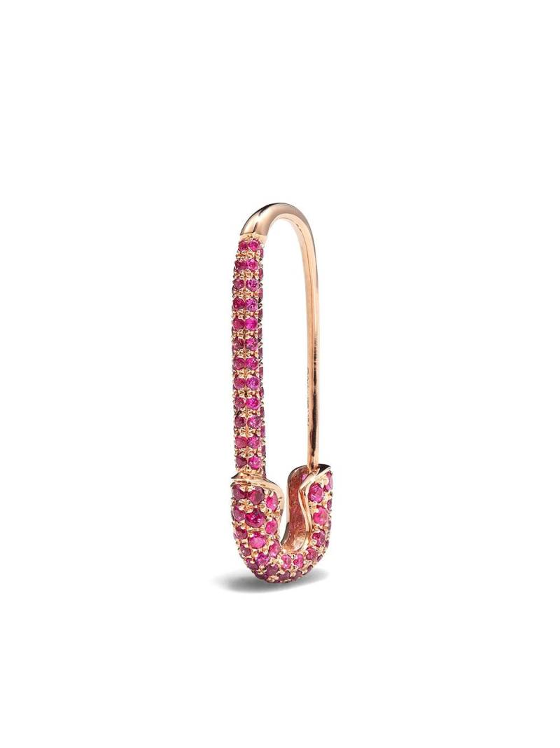 Anita Ko Safety-Pin ruby-embellished earring - Pink von Anita Ko