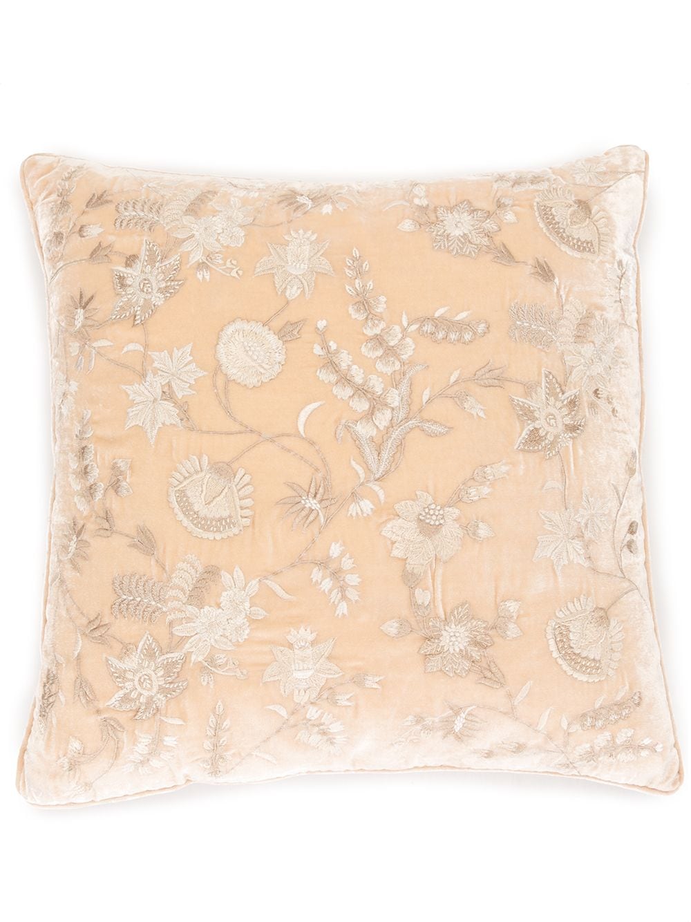 Anke Drechsel embroidered floral cushion - Pink von Anke Drechsel