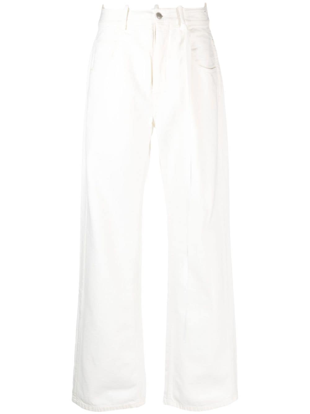 Ann Demeulemeester wide-leg cotton trousers - White von Ann Demeulemeester