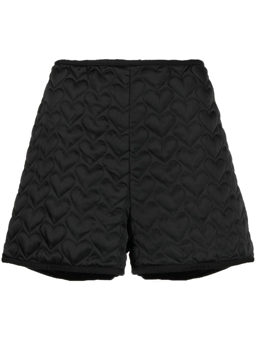 Anna Sui heart-pattern quilted shorts - Black von Anna Sui