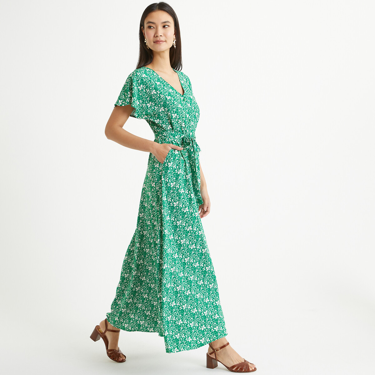 Ausgestelltes Maxikleid mit Blumenprint von Anne weyburn