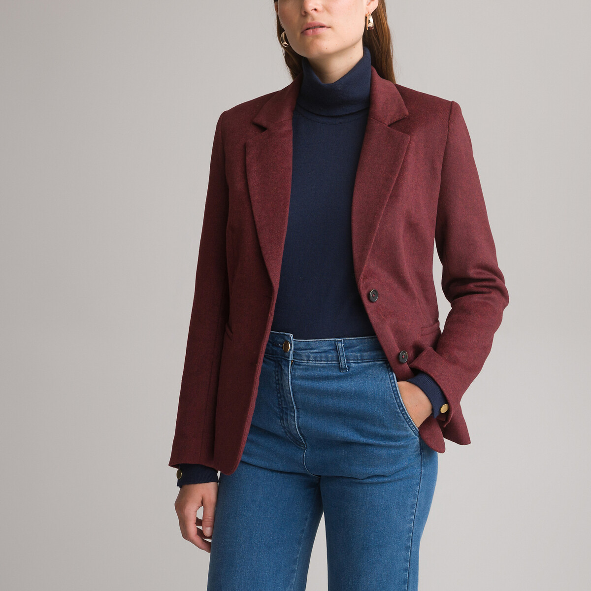 Taillierter Blazer mit Fischgratmuster von Anne weyburn