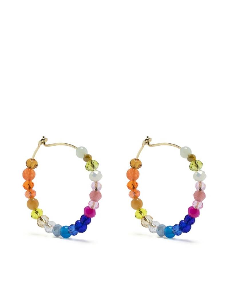Anni Lu bead-detail hoop earrings - Blue von Anni Lu
