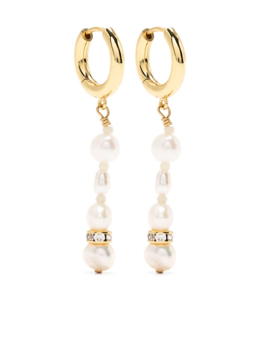 Anni Lu pearl hoop earrings - Gold von Anni Lu