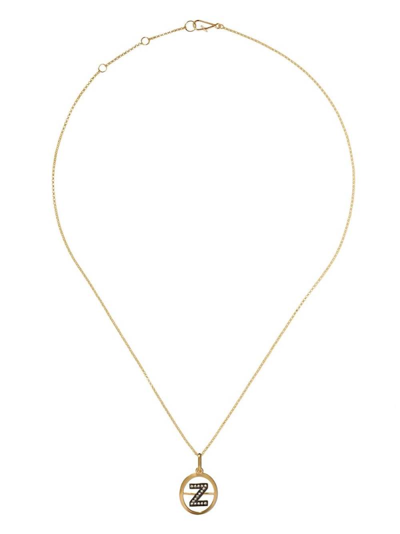 Annoushka 14kt and 18kt yellow gold Z diamond initial pendant necklace von Annoushka