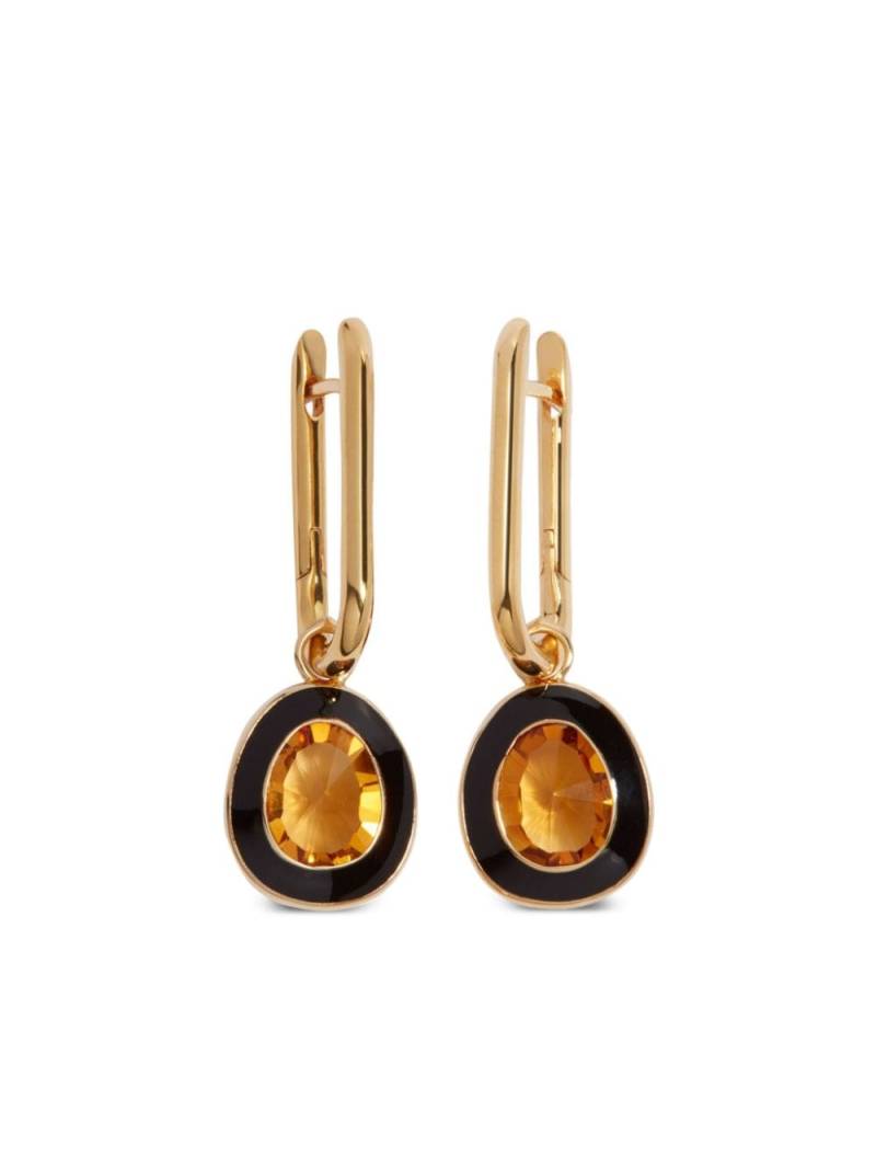 Annoushka 14kt yellow-gold Knuckle citrine hoop earrings von Annoushka