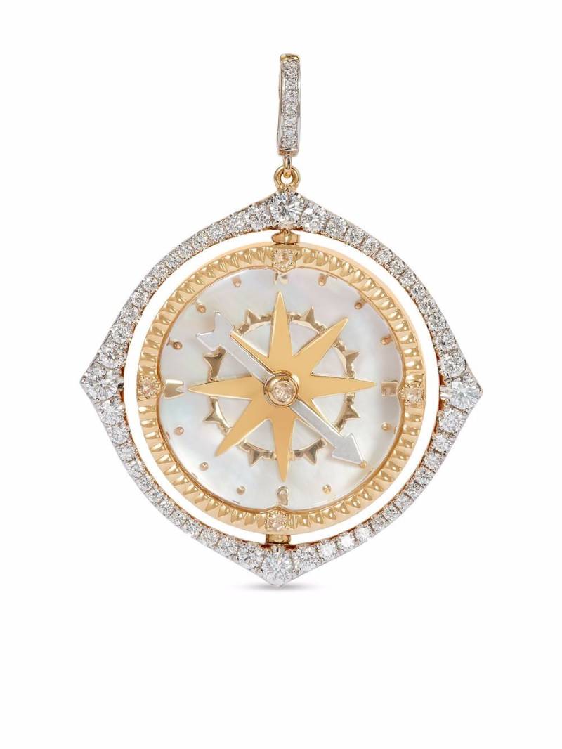 Annoushka 18kt gold Mythology spinning compass diamond pendant von Annoushka