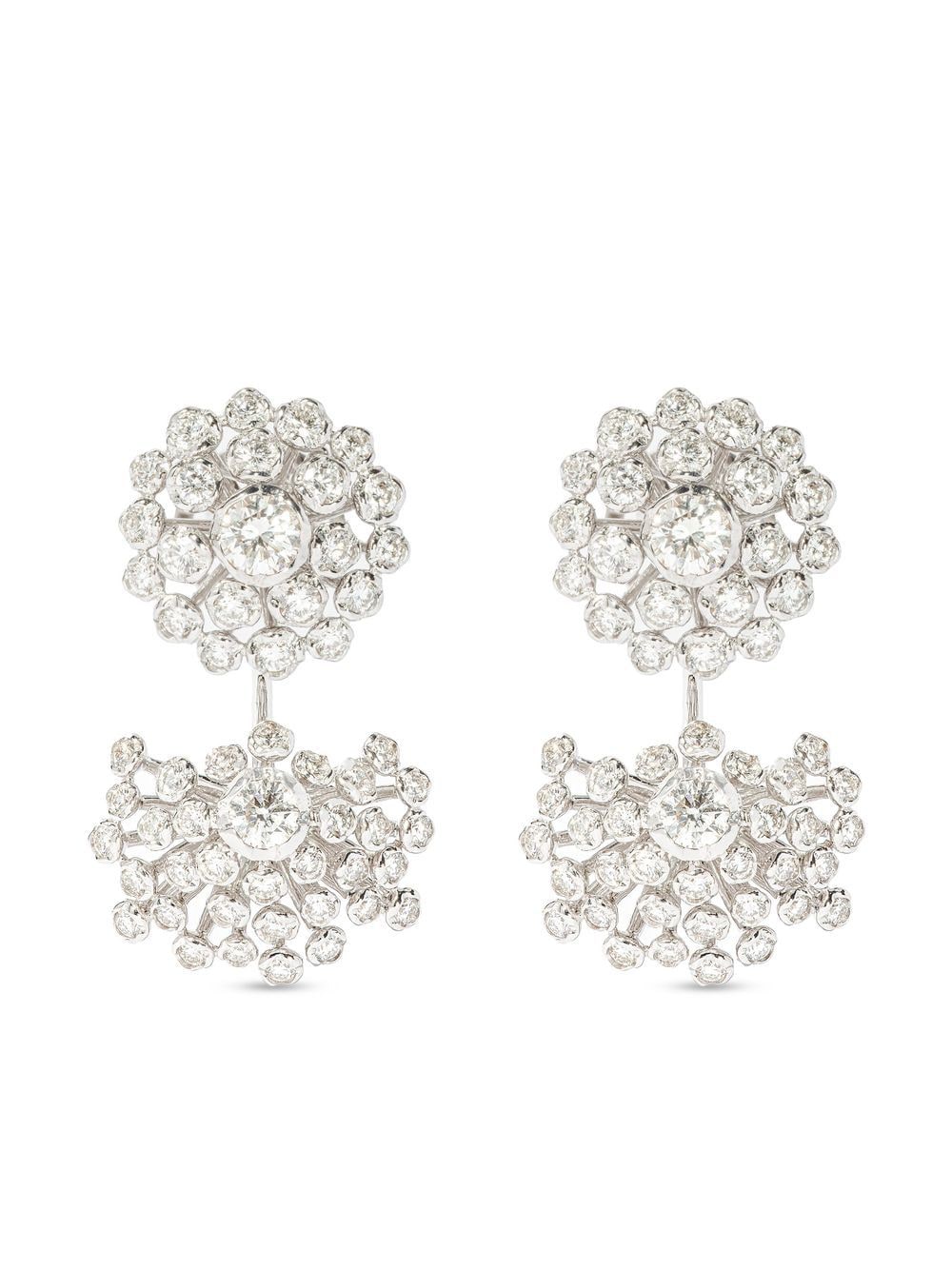 Annoushka 18kt recycled white gold Marguerite diamond ear jackets - Silver von Annoushka