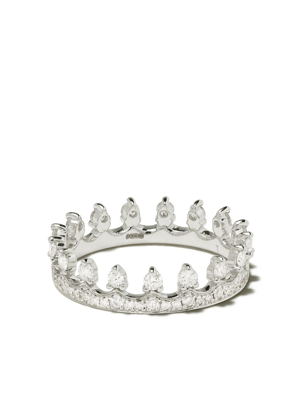 Annoushka 18kt white gold Crown diamond ring - Silver von Annoushka