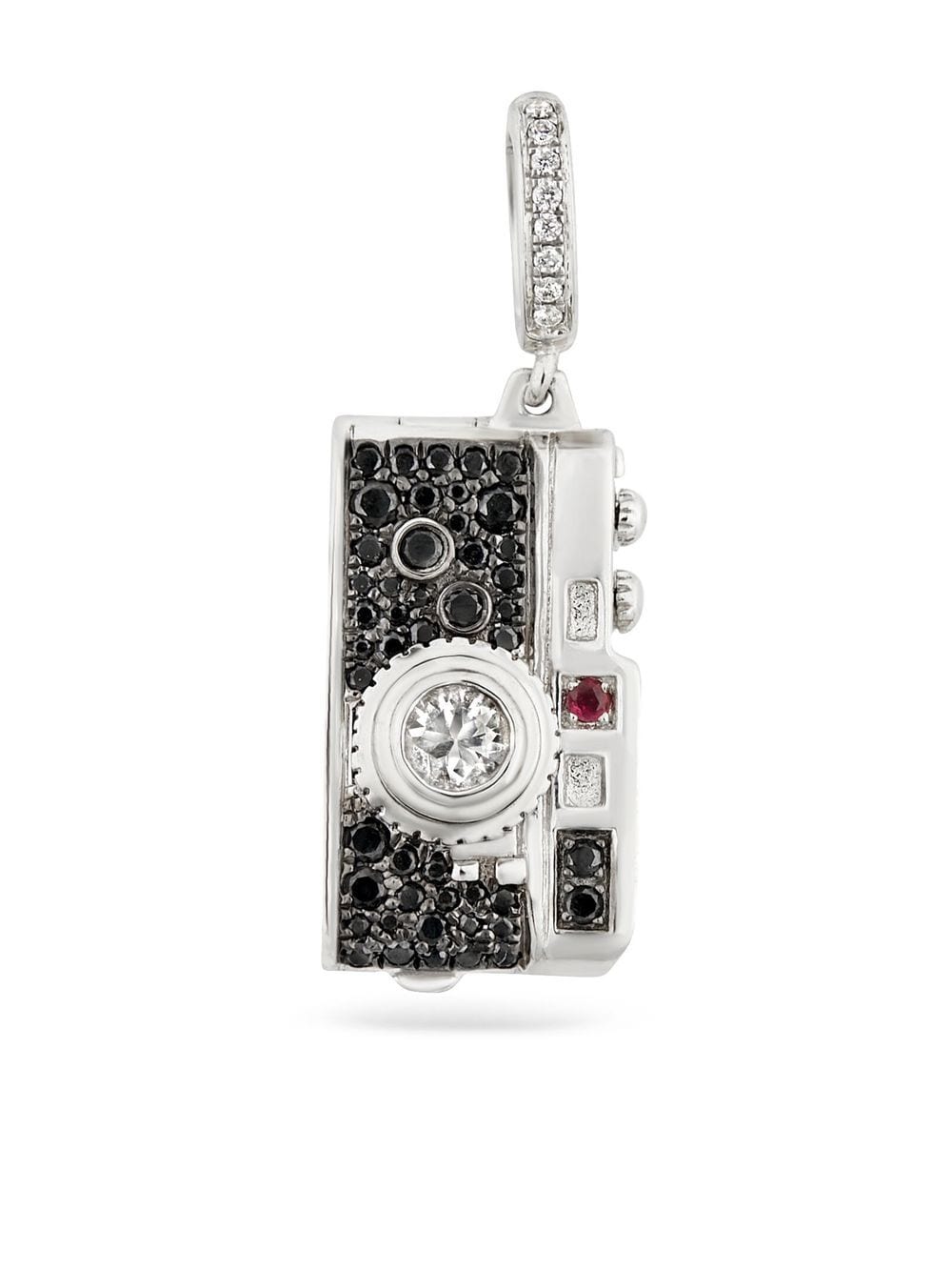 Annoushka 18kt white gold diamond camera locket charm - Silver von Annoushka