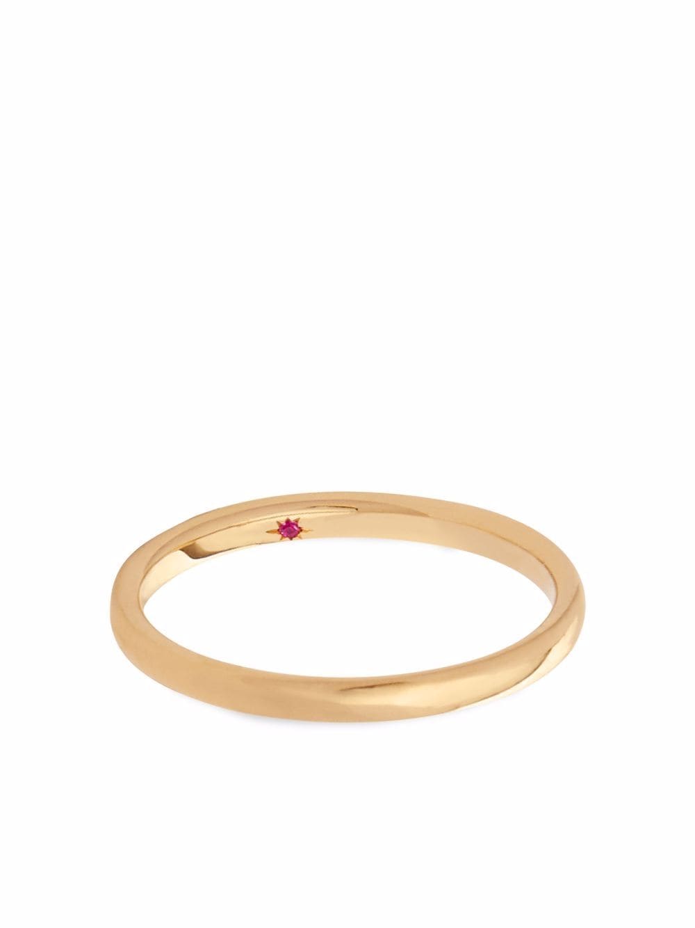 Annoushka 18kt yellow gold 2mm ruby wedding band ring von Annoushka