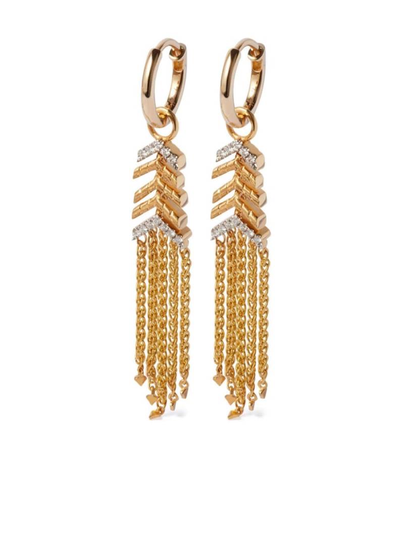Annoushka 18kt yellow gold Deco Shimmy diamond hoop earrings von Annoushka