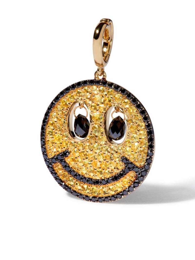 Annoushka 18kt yellow gold Happy Charm Reversible diamond and sapphire pendant von Annoushka