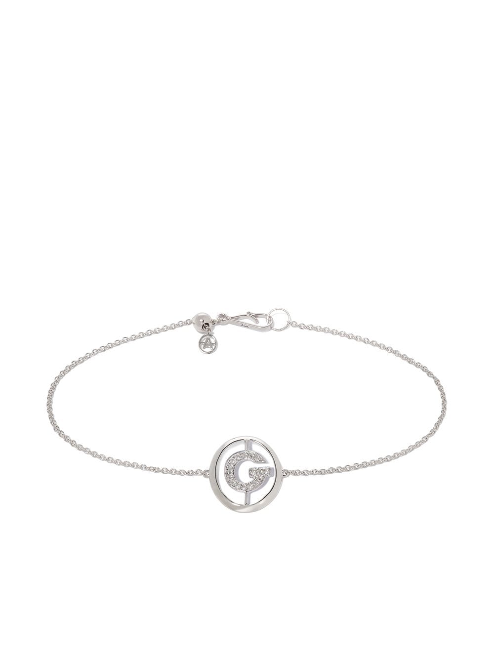 Annoushka 18kt white gold diamond Initial G bracelet - Silver