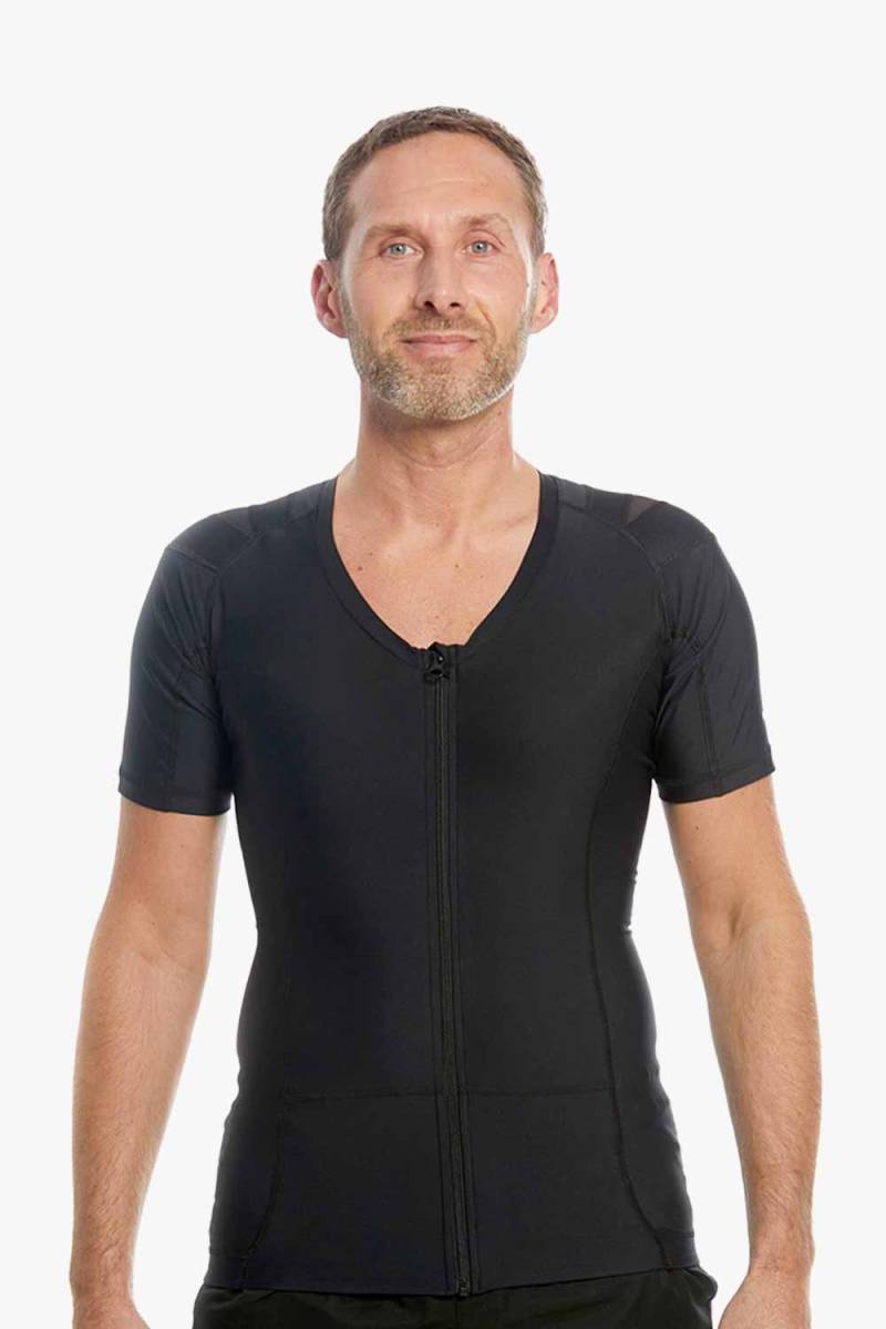 Men's Posture Shirt™ Zipper - Schwarz C-STOCK von Anodyne
