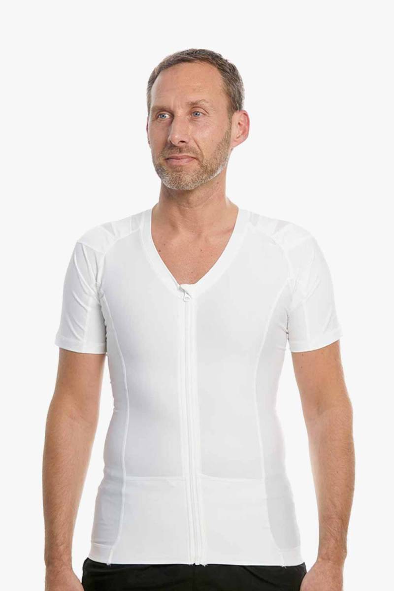 Men's Posture Shirt™ Zipper - Weiß C-STOCK von Anodyne