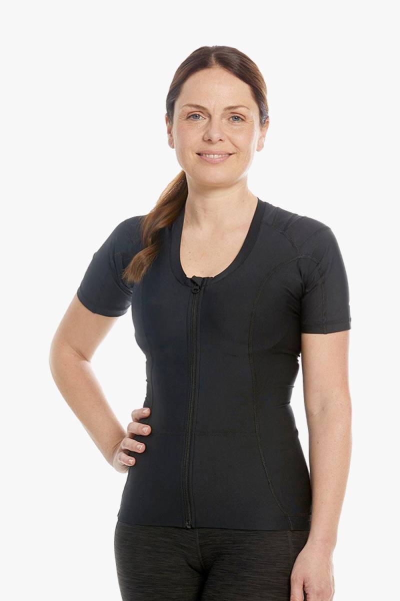 Women's Posture Shirt™ Zipper - Schwarz C-STOCK von Anodyne