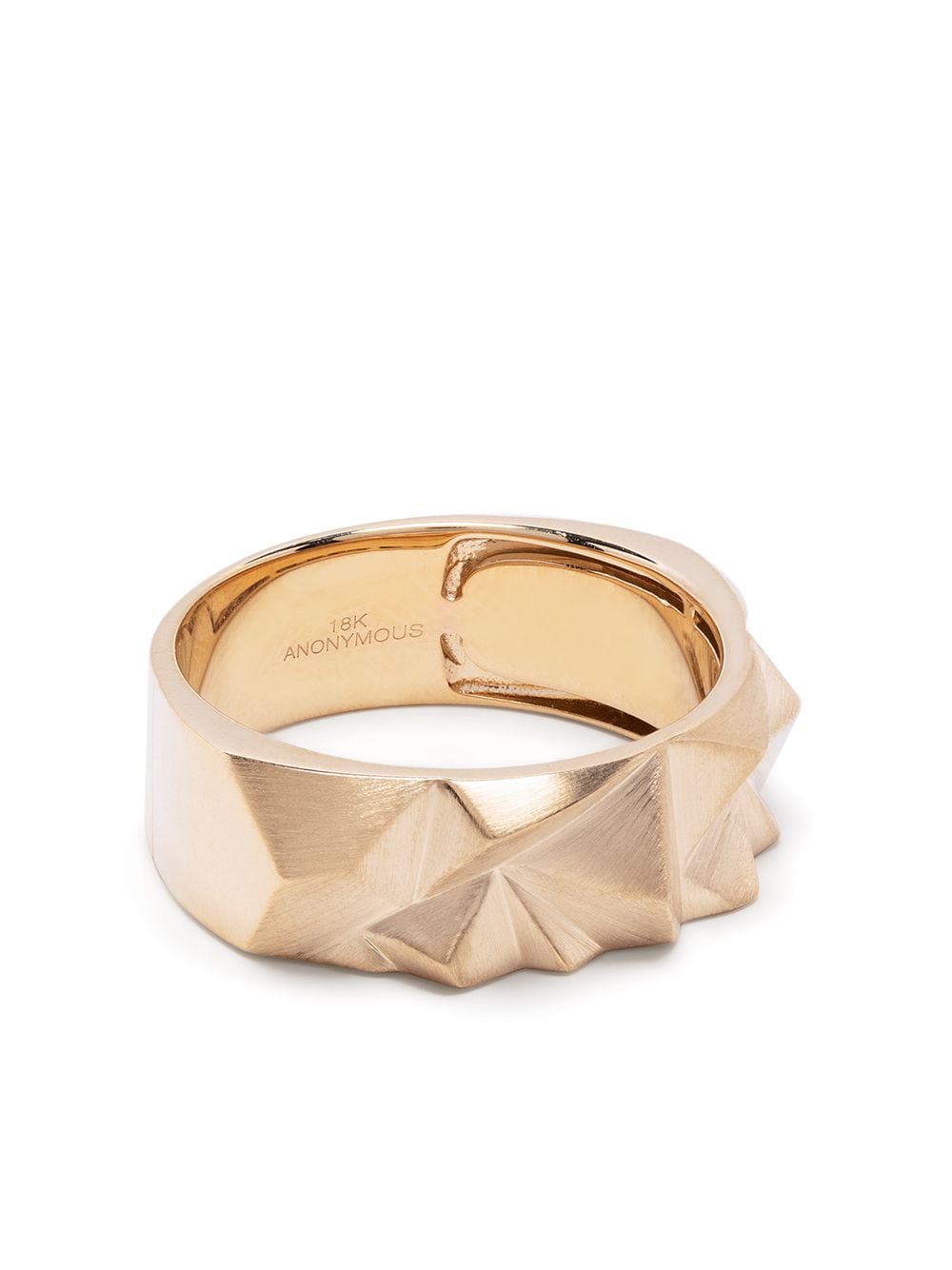 Anonymous 18kt recycled yellow gold Collection 1 wide pyramid ring von Anonymous