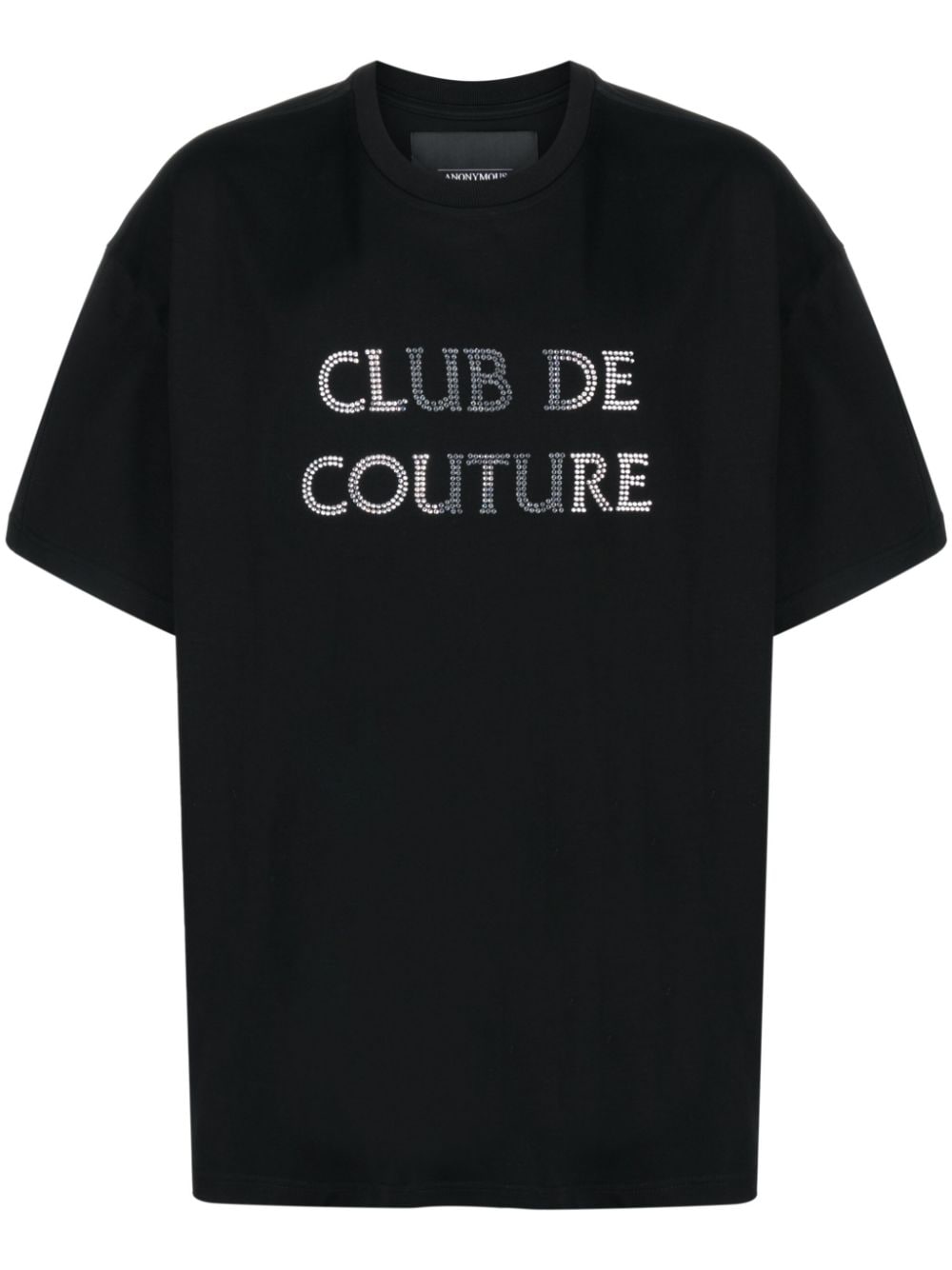Anonymous rhinestone-embellished cotton T-shirt - Black von Anonymous