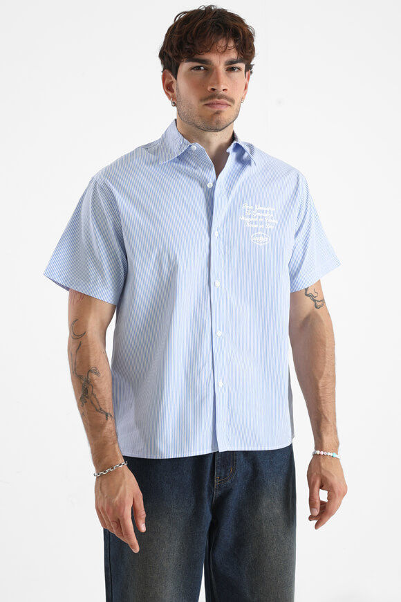 Another Cotton Oversize Hemd | Blue + White | Herren  | L von Another Cotton