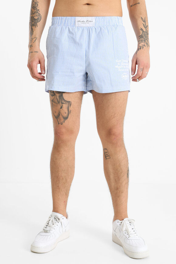 Another Cotton Stoffshorts | Light Blue + White | Herren  | XL von Another Cotton