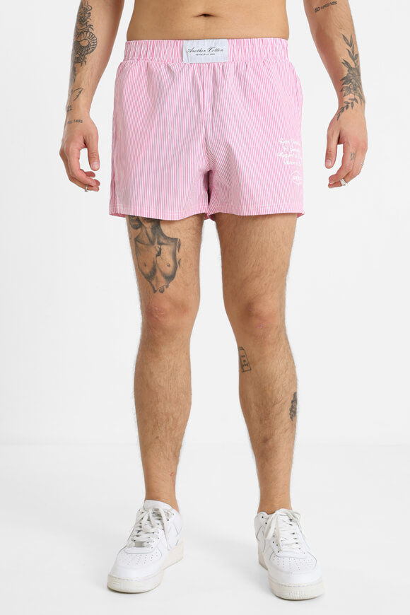 Another Cotton Stoffshorts | Pink + White | Herren  | M von Another Cotton