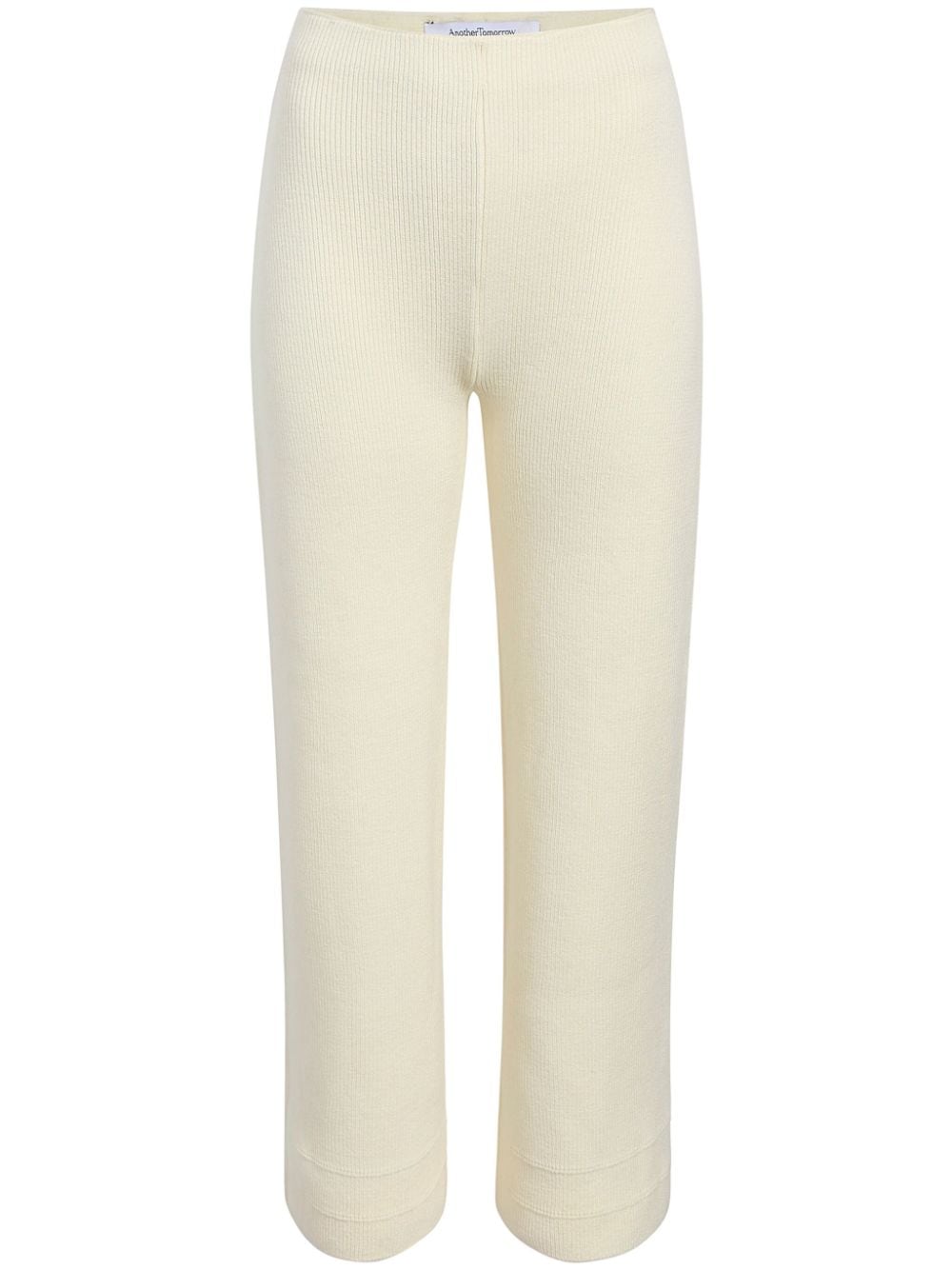Another Tomorrow ribbed-knit cropped trousers - Neutrals von Another Tomorrow