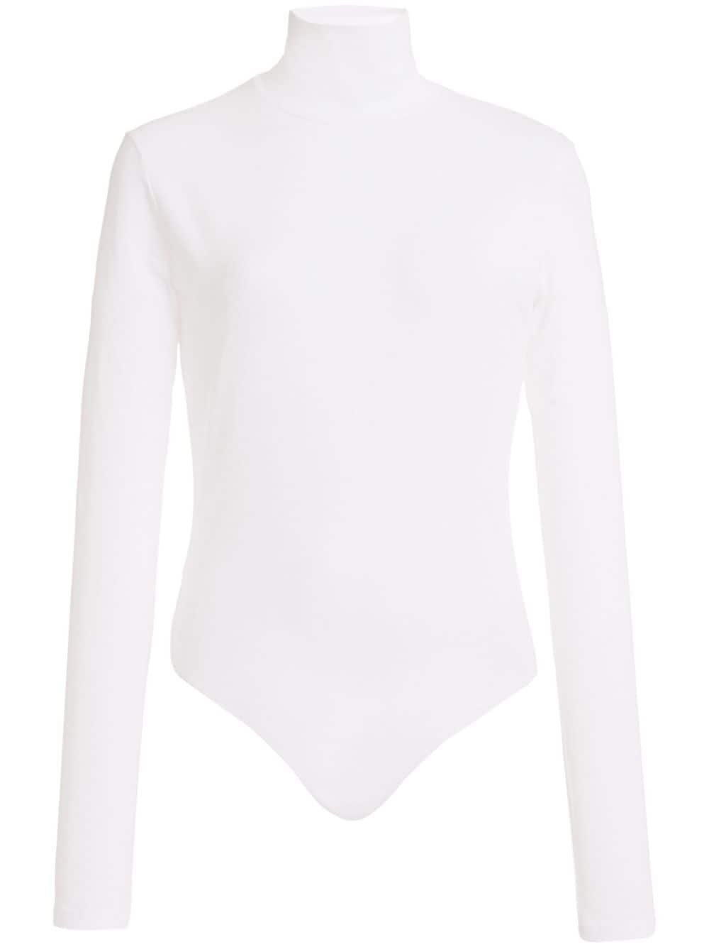 Another Tomorrow roll-neck long-sleeve bodysuit - White von Another Tomorrow