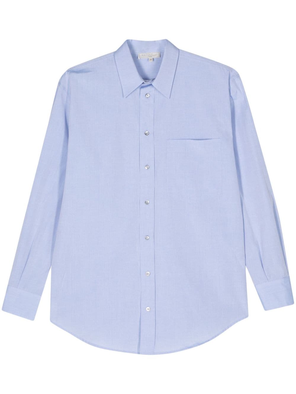 Antonelli Aspic poplin cotton shirt - Blue von Antonelli