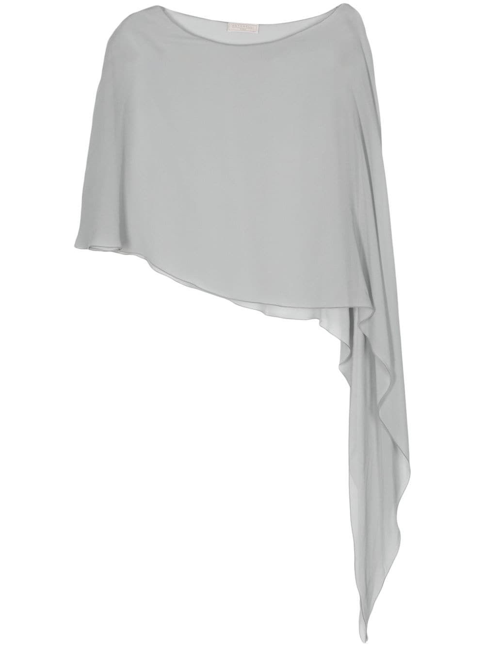 Antonelli asymmetric silk blouse - Grey von Antonelli