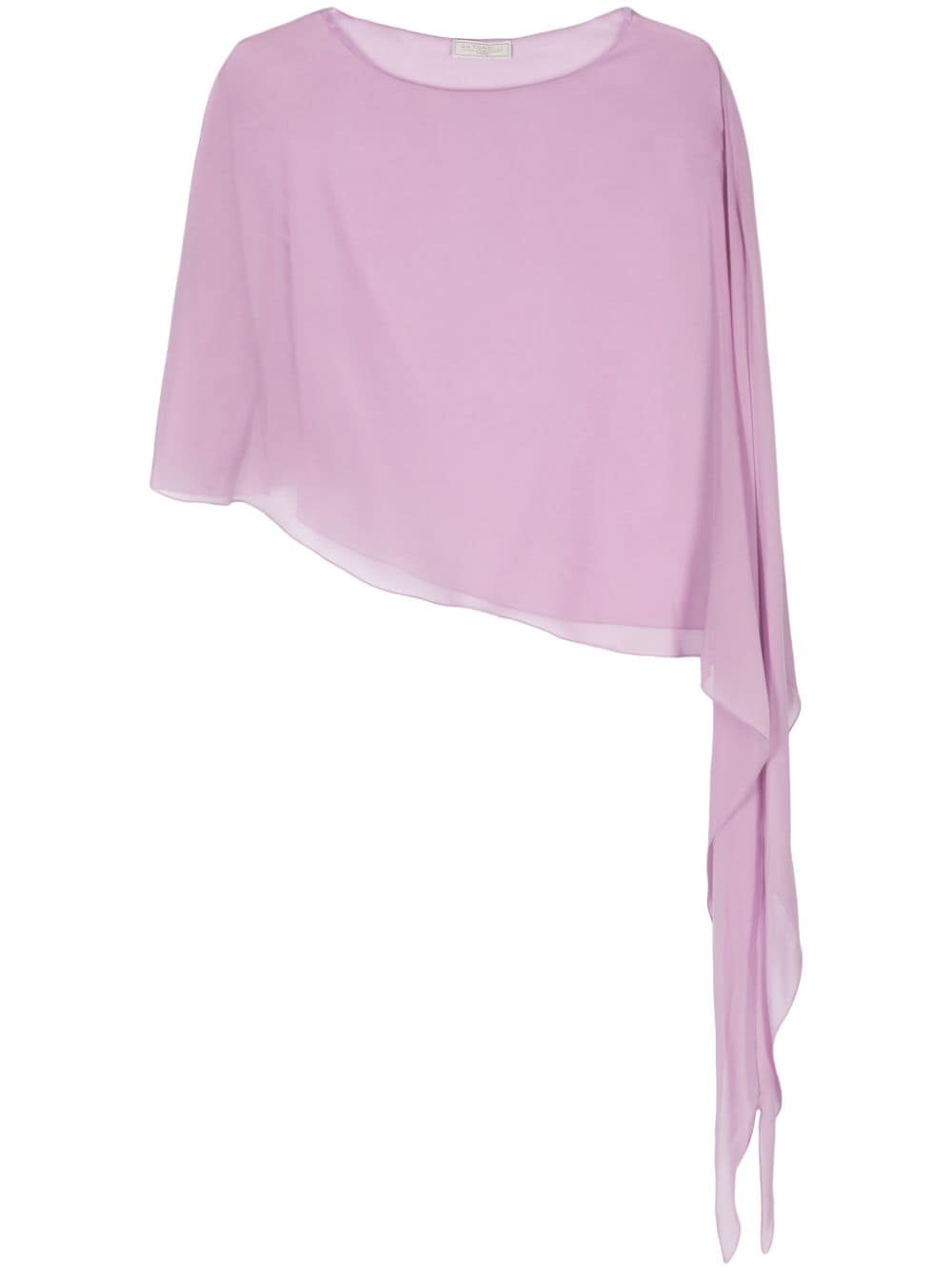 Antonelli asymmetric silk blouse - Purple von Antonelli