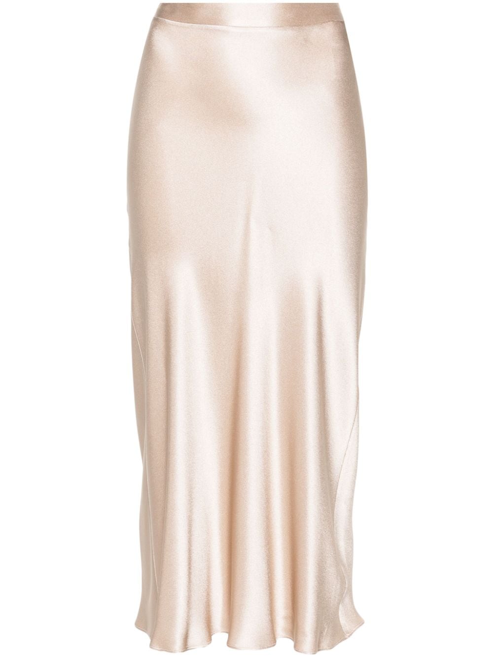 Antonelli elasticated-waist satin midi skirt - Neutrals von Antonelli