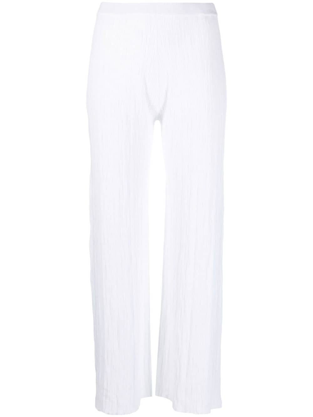 Antonelli fine-ribbed straight-leg trousers - White von Antonelli