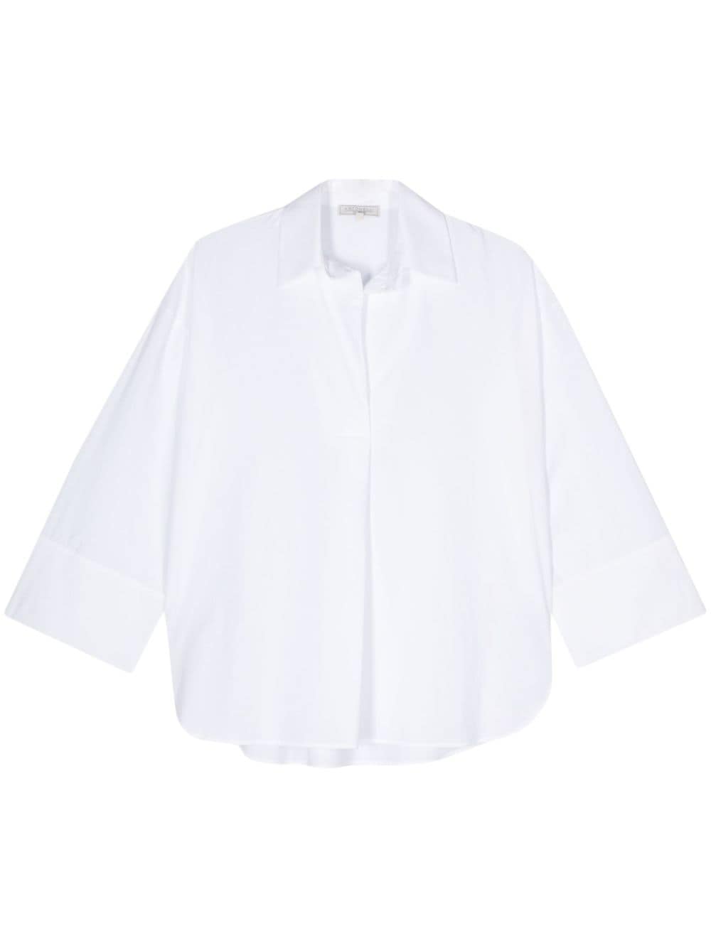 Antonelli poplin pleated tunic - White von Antonelli