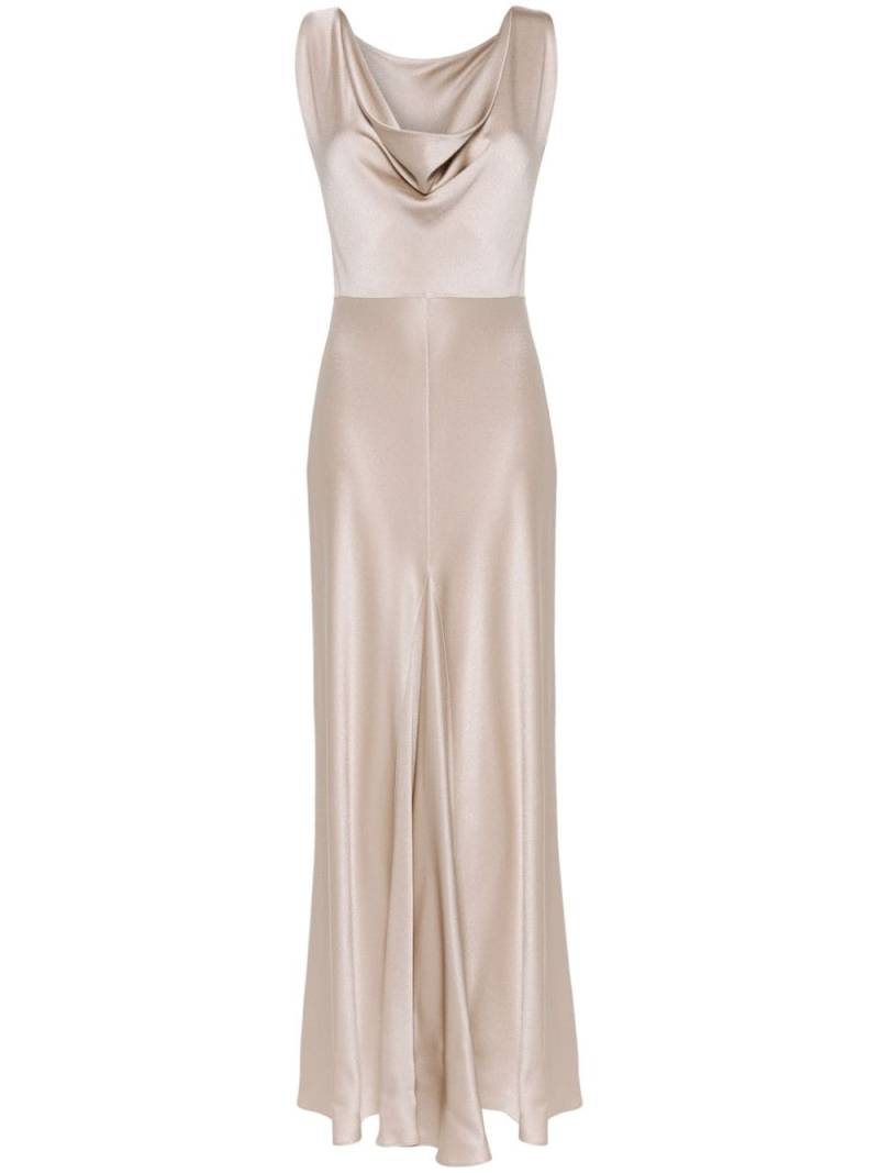 Antonelli satin midi slip dress - Gold von Antonelli