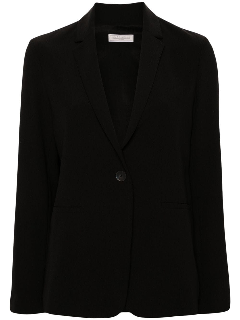 Antonelli single-breasted crepe blazer - Black von Antonelli