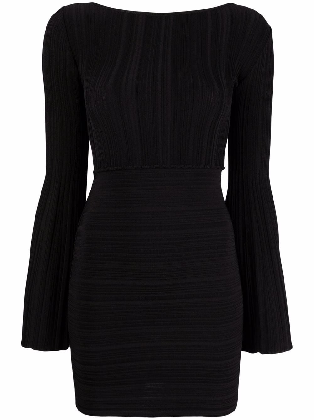 Antonino Valenti crossover-back pleated mini dress - Black von Antonino Valenti