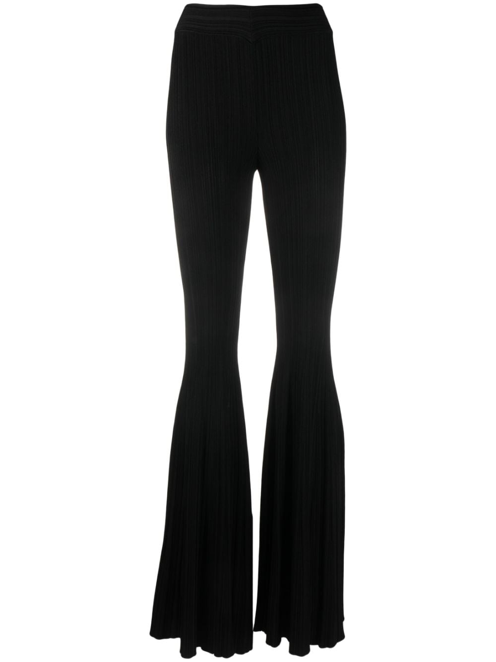 Antonino Valenti fine-ribbed flared trousers - Black von Antonino Valenti