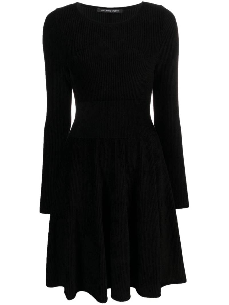 Antonino Valenti long-sleeve ribbed-knit dress - Black von Antonino Valenti