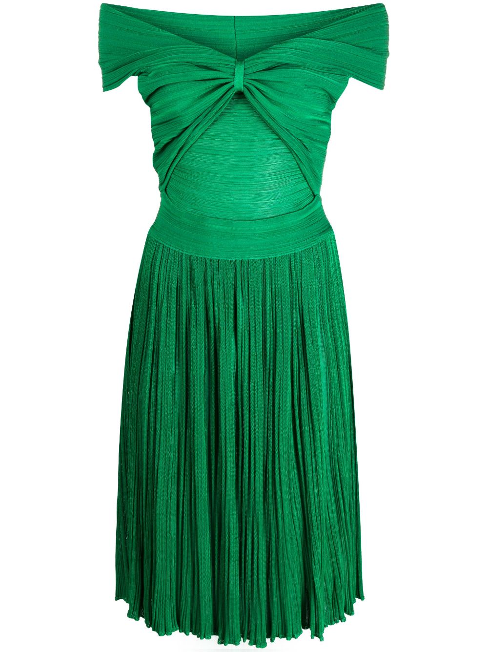 Antonino Valenti twist-detail flared dress - Green von Antonino Valenti