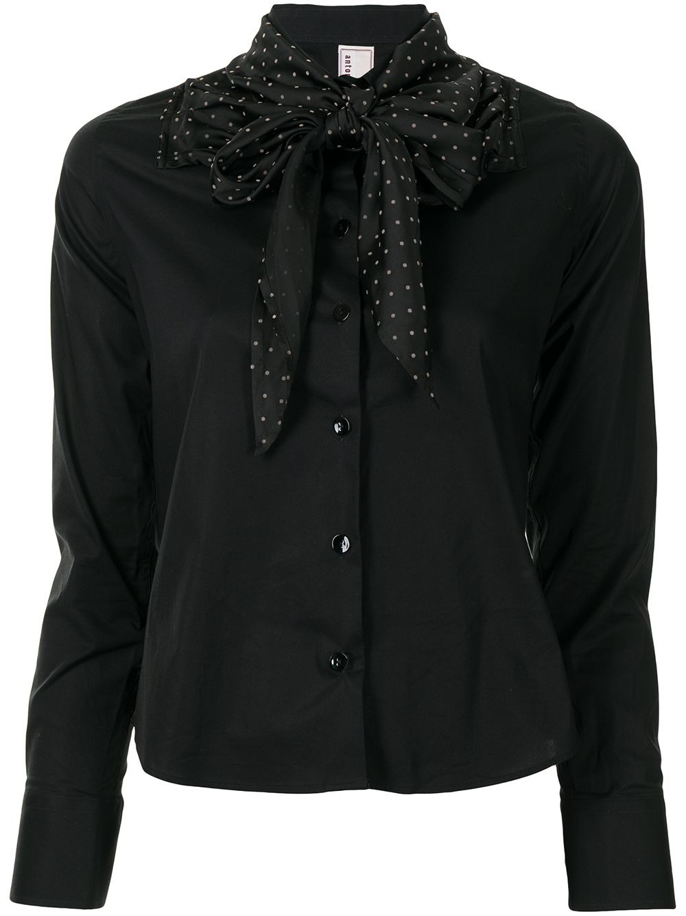 Antonio Marras polka dot pussy-bow shirt - Black von Antonio Marras