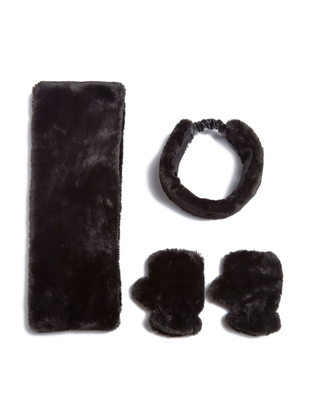 Apparis Abby faux-fur scarf set - Black von Apparis