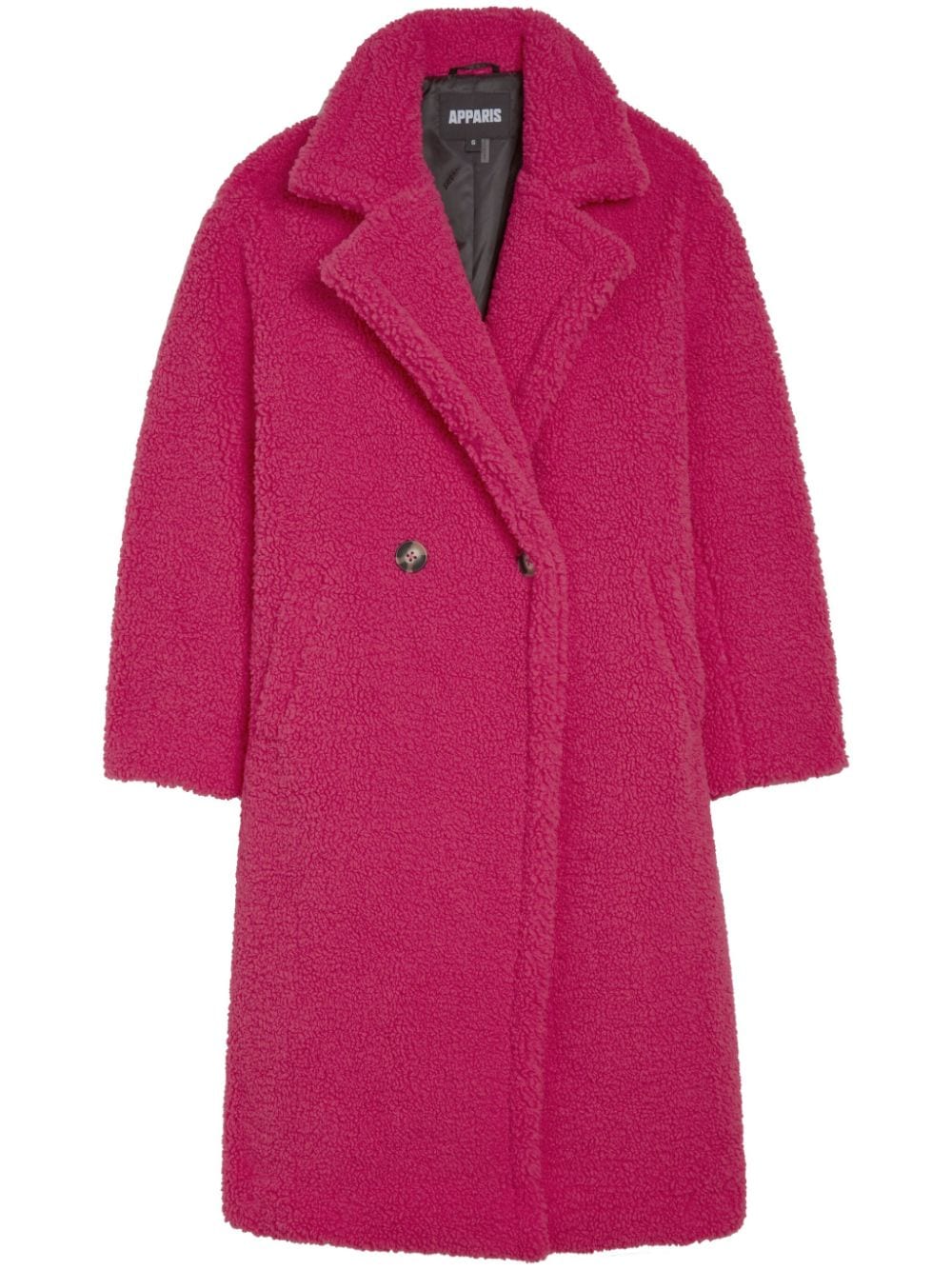 Apparis Anoushka double-breasted sherpa coat - Pink von Apparis