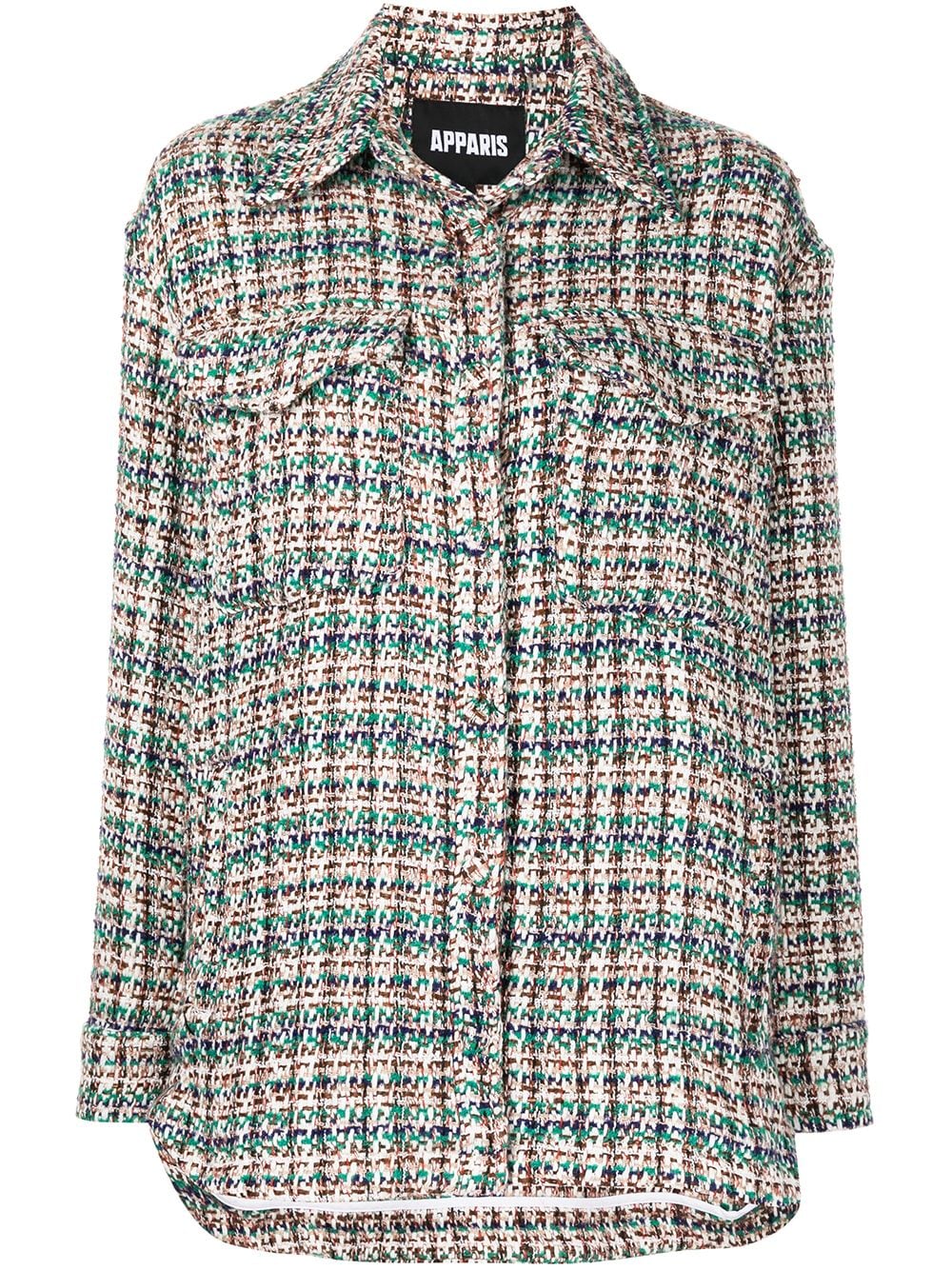 Apparis Bart tweed shirt jacket - Green von Apparis