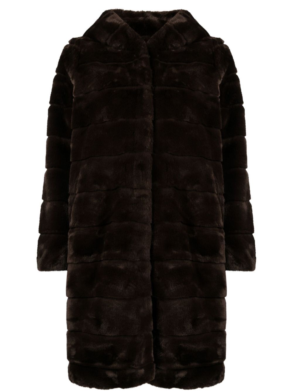 Apparis Celine faux-fur hooded coat - Brown von Apparis