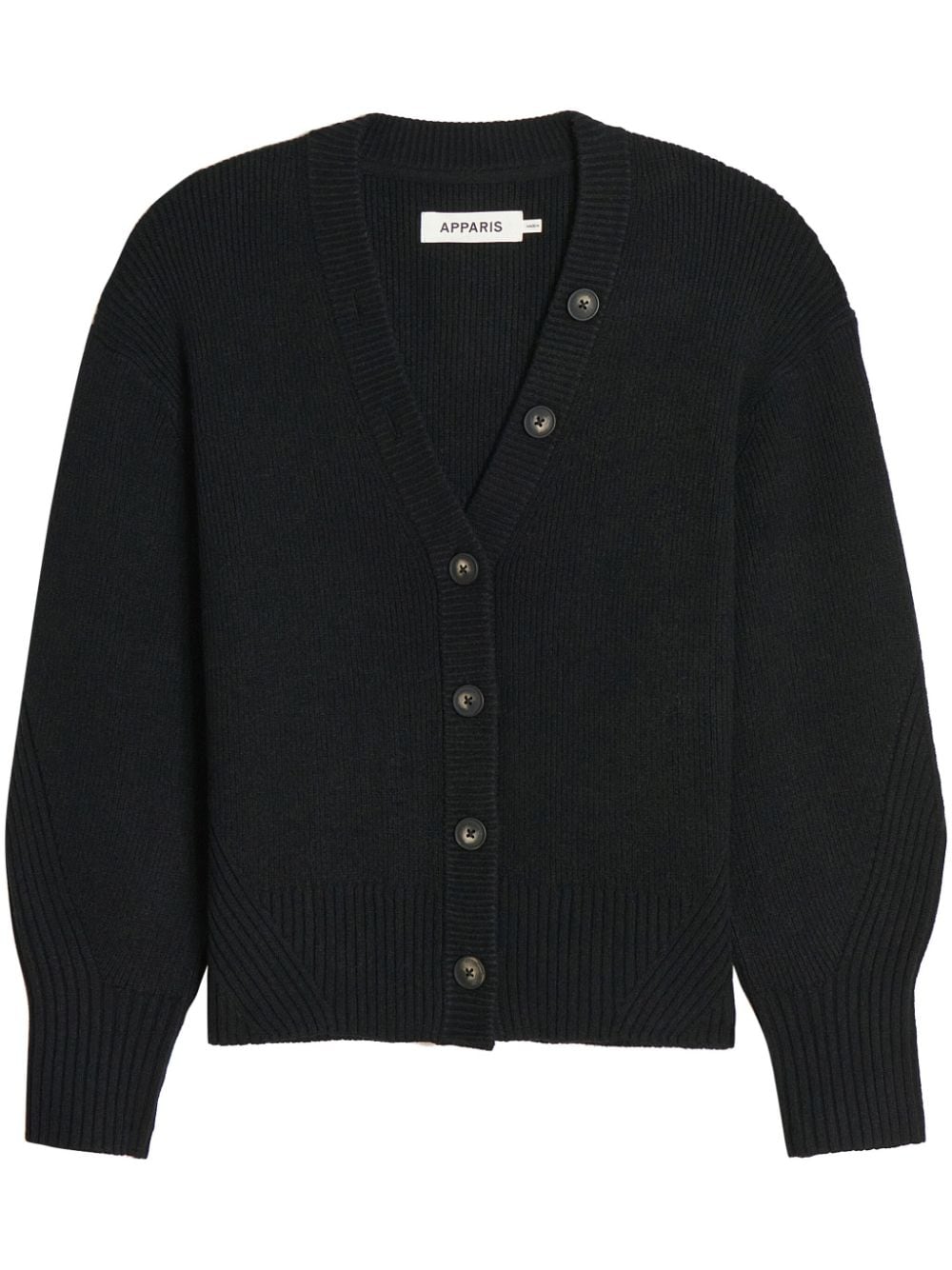 Apparis V-neck knit cardigan - Black von Apparis