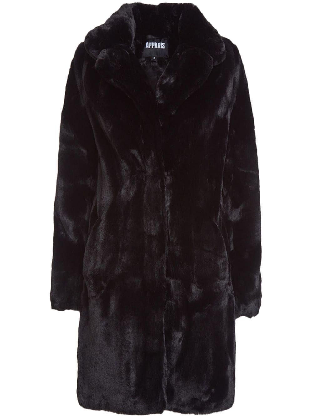 Apparis faux-fur easy coat - Black von Apparis